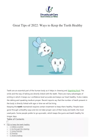 great tips of 2022 ways to keep the teeth healthy