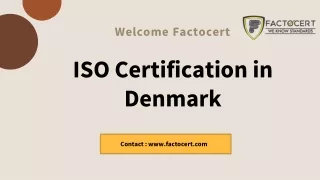 What are the types of ISO Certification in Denmark_