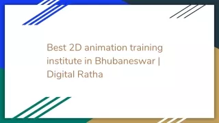 Best 2D animation training institute in Bhubaneswar _ Digital Ratha
