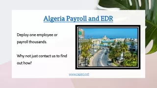 Algeria Payroll and EDR - Zapeo Limited