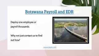 Botswana Payroll and EDR - Zapeo Limited