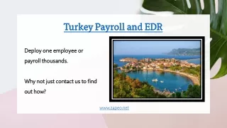 Turkey Payroll and EDR - Zapeo Limited