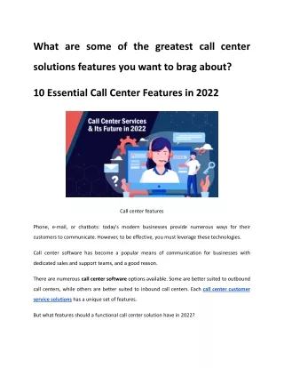 what are some of the greatest call center