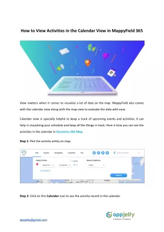 how to view activities in the calendar view