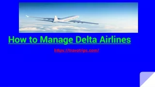 how to manage delta airlines