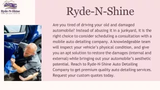 Mobile Detailing Company in Avondale, AZ | Ryde-N-Shine