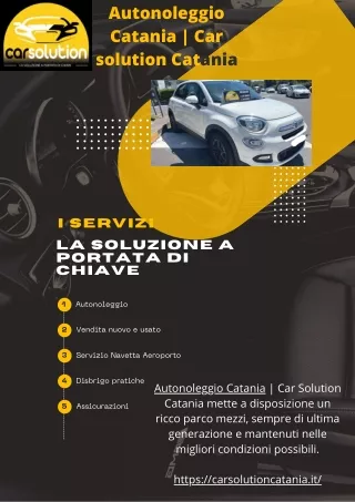 Autonoleggio Catania  Car solution Catani