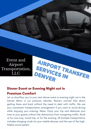 Affordable Services For Airport Transfer in Denver