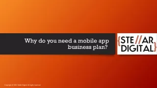why do you need a mobile app business plan