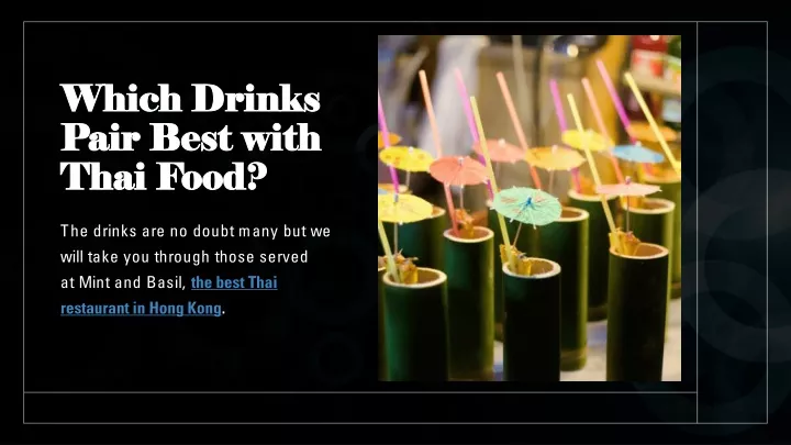 which drinks pair best with thai food