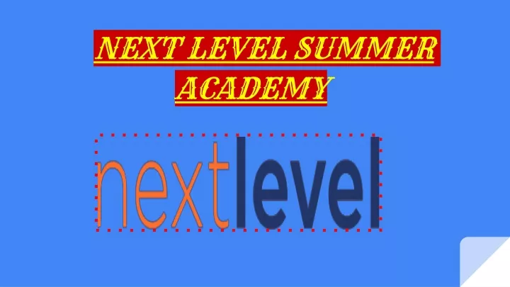 next level summer academy