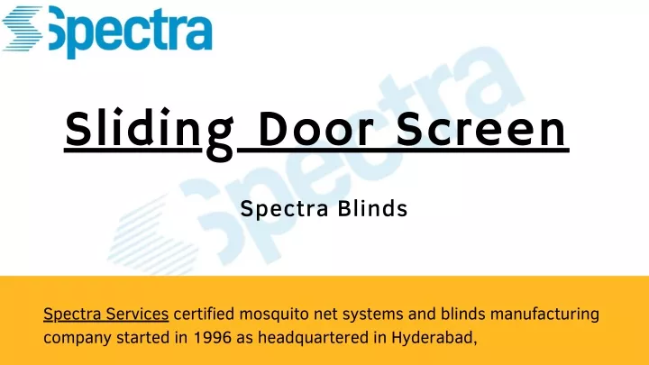 sliding door screen