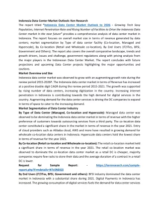 indonesia data center market outlook ken research