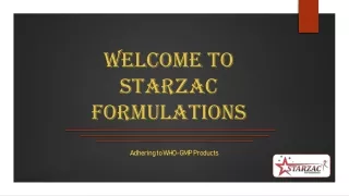 Starzac Formulations