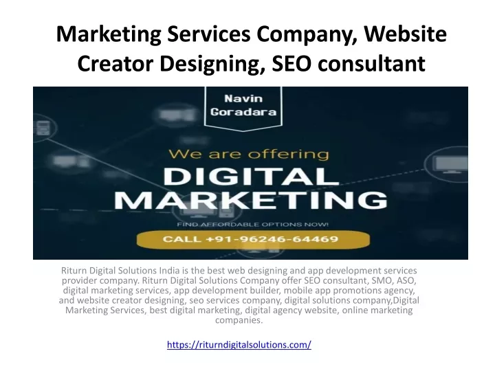 marketing services company website creator designing seo consultant