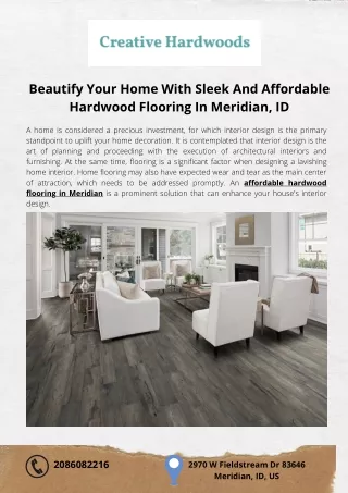 New Design of Hardwood Flooring in Meridian, ID