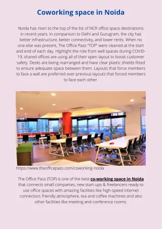Coworking space in Noida