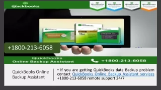 QuickBooks Online Backup Assistant 1800-213-6058 Services Help