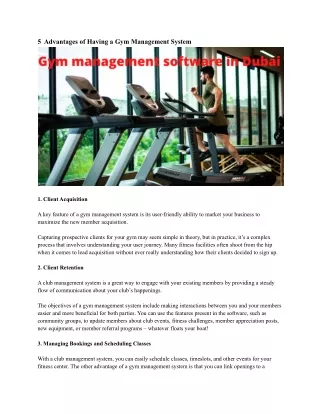 5 advantages of having a gym management system