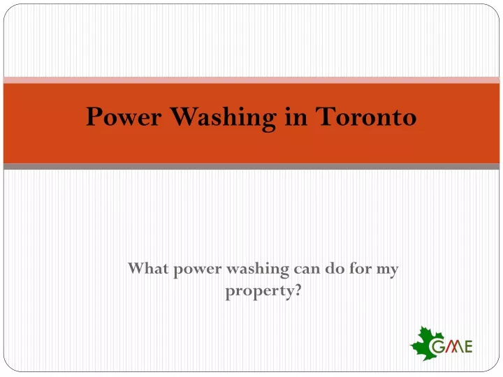 power washing in toronto