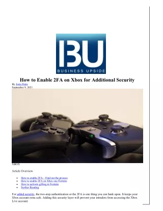 how to enable 2fa on xbox for additional security