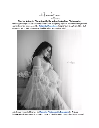 Tips For Maternity Photoshoot In Bangalore By Ambica Photography (1)