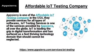 affordable iot testing company