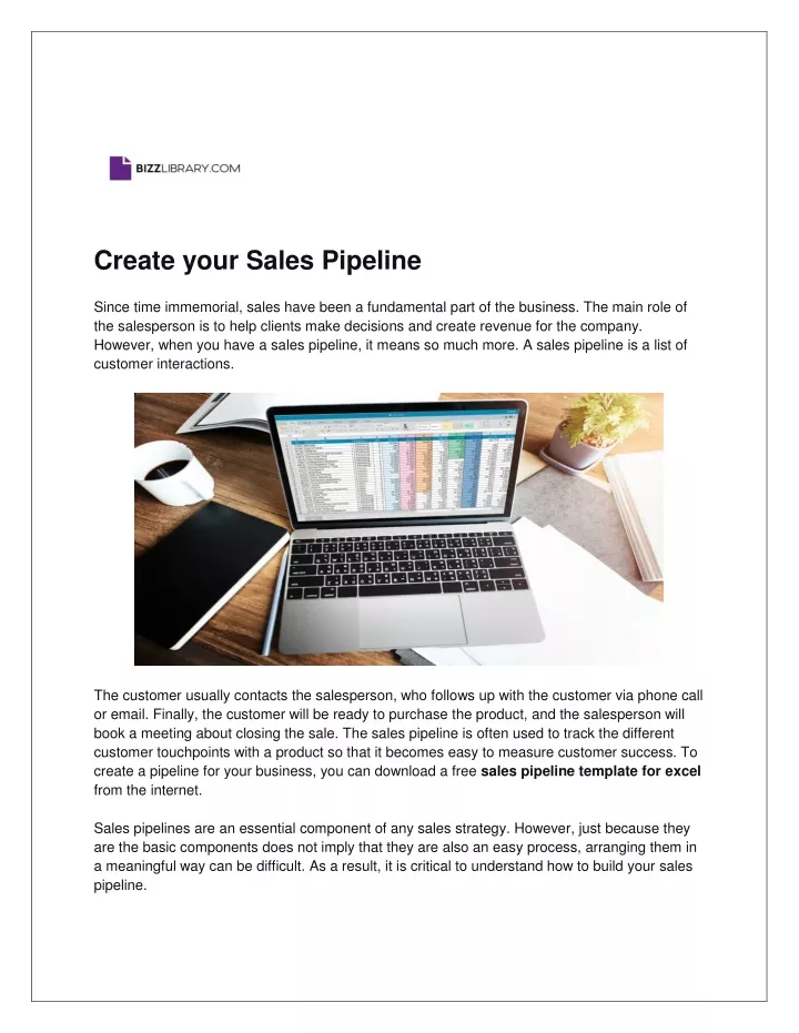 create your sales pipeline since time immemorial