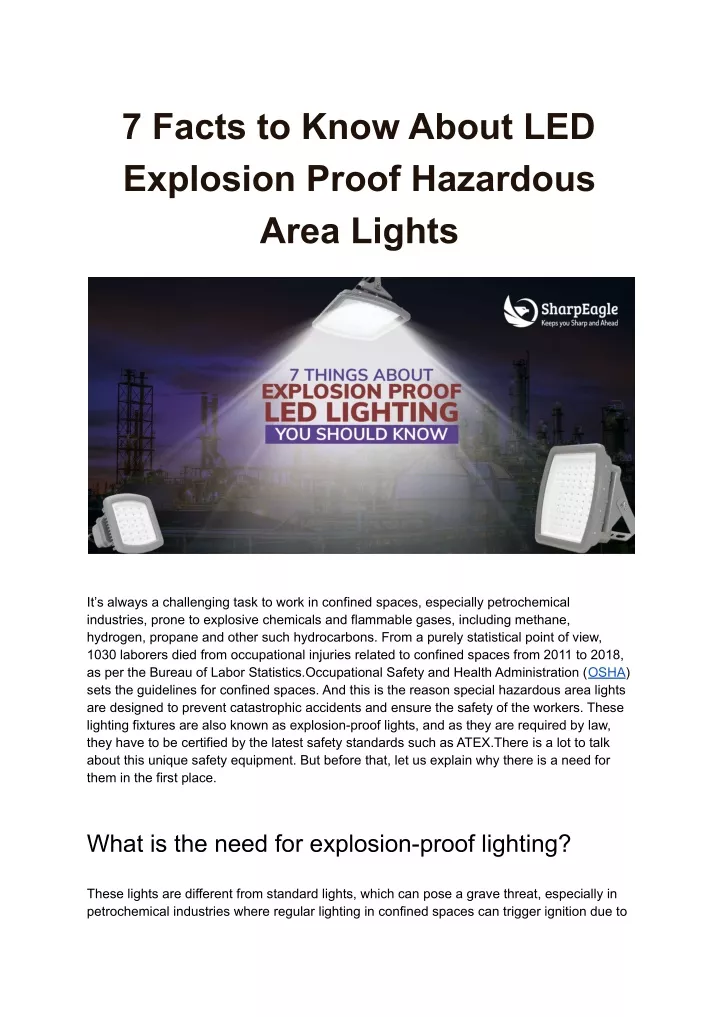 7 facts to know about led explosion proof