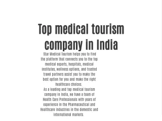 top medical tourism company in india star medical