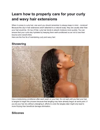 learn how to properly care for your curly