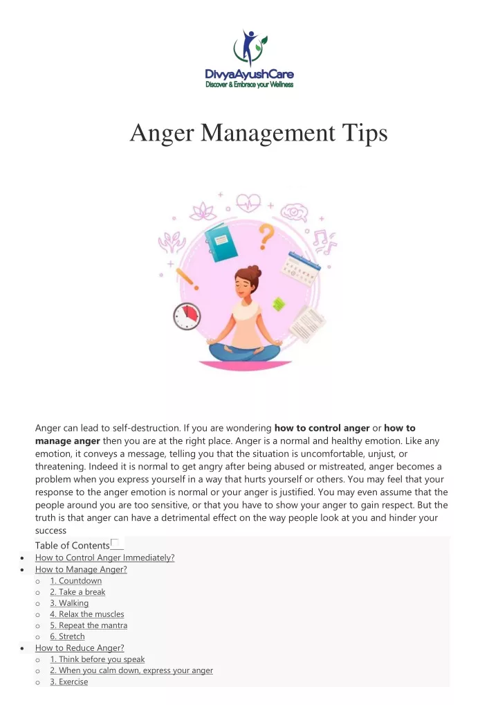 anger management tips