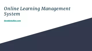 Online Learning Management System