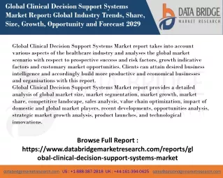 global clinical decision support systems market