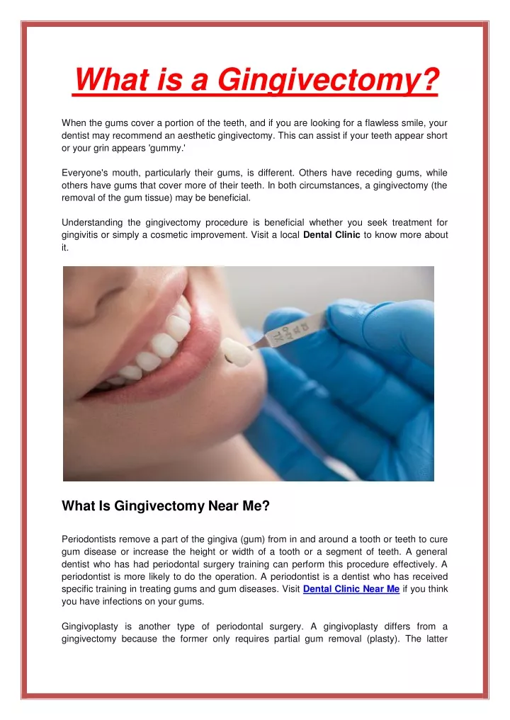 what is a gingivectomy