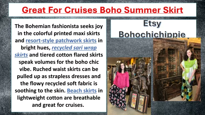 great for cruises boho summer skirt
