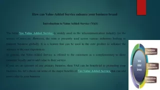 how can value added service enhance your business