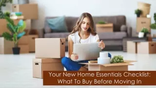 Your New Home Essentials Checklist: What To Buy Before Moving In