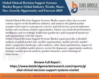 global clinical decision support systems market