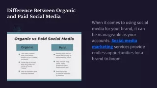 difference between organic and paid social media