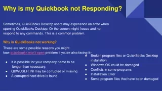why is my quickbook not responding