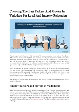choosing choosing the vadodara for local