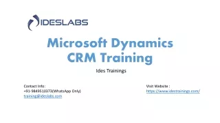 microsoft dynamics crm training