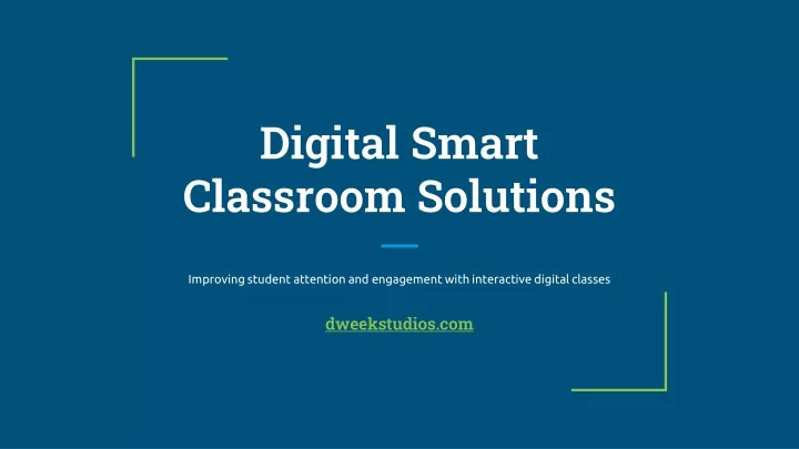 Ppt Digital Smart Classroom Solutions Powerpoint Presentation Free Download Id