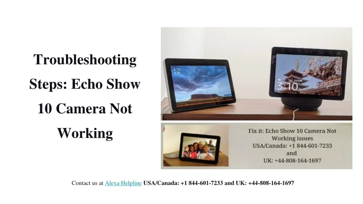 troubleshooting steps echo show 10 camera not working