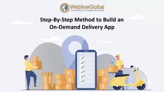 step by step method to build an on demand delivery app
