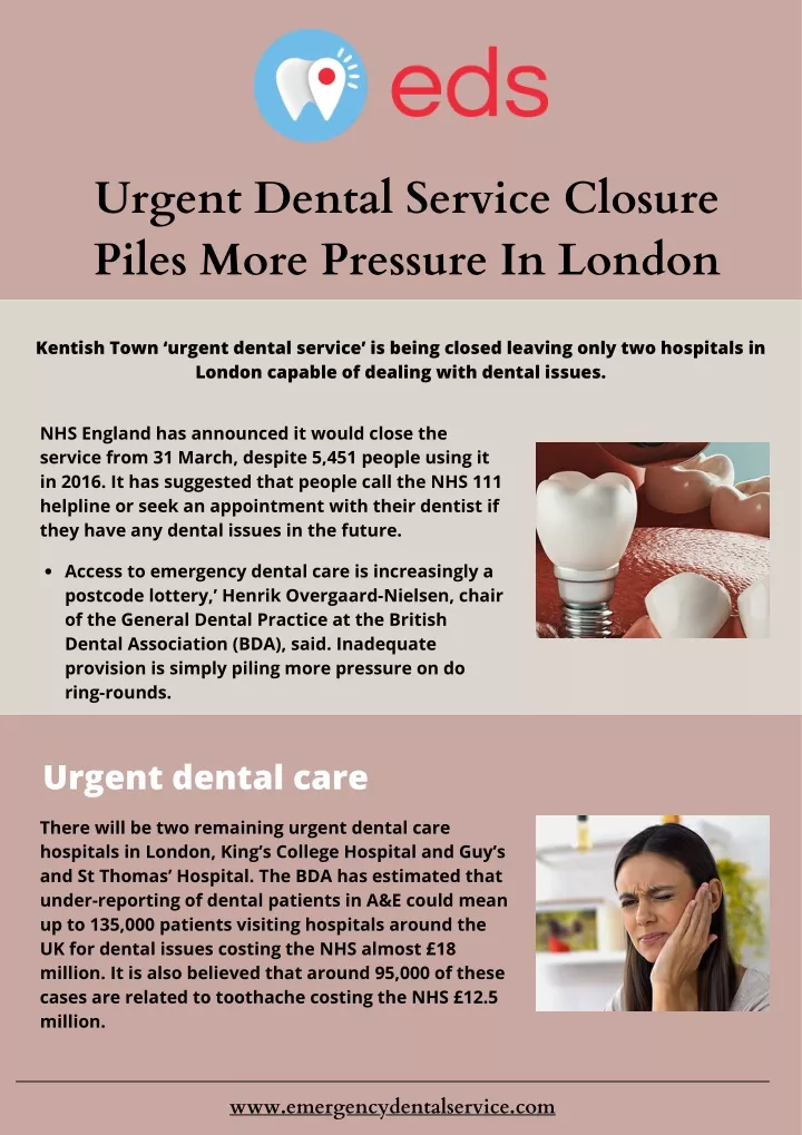 urgent dental service closure piles more pressure