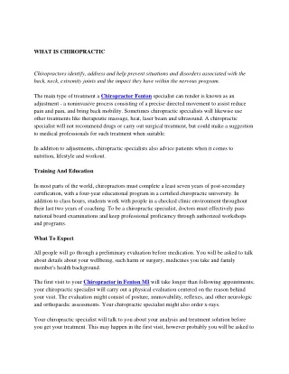 what is chiropractic