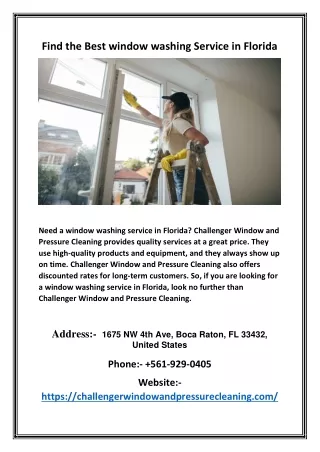 Find the Best window washing Service in Florida