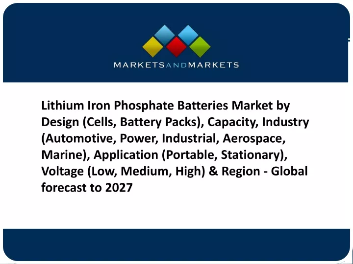 lithium iron phosphate batteries market by design